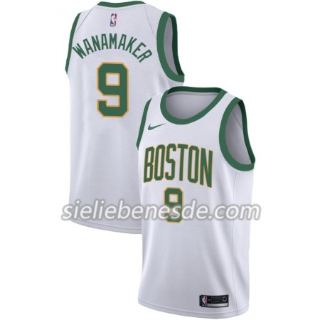 Herren NBA Boston Celtics Trikot Bradley Wanamaker 9 2018-19 Nike City Edition Weiß Swingman